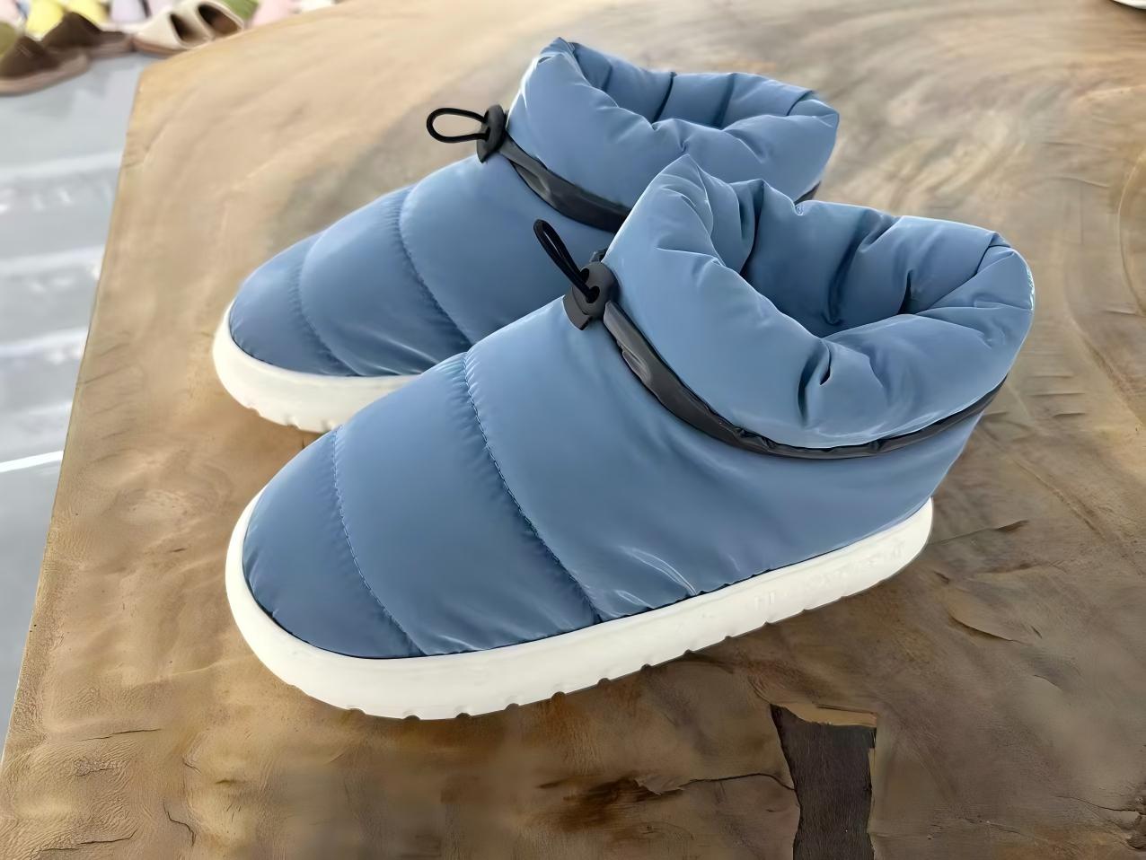 Αδιάβροχες αντιολισθητικές βαμβακερές παντόφλες με γέμιση πουπουλένιο